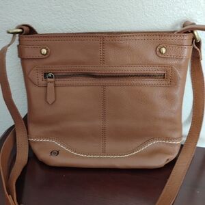 Born Leather Crossbody Bag in Tan - Classic Everyday Shoulder Bag 10.5w X 9h